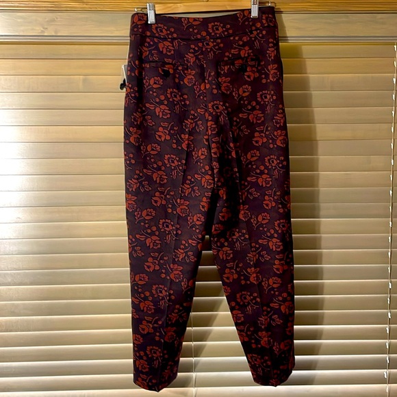 Anthropologie Maeve High Rise Jacquard Trousers sz8 - Picture 5 of 5